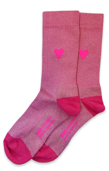  Socken GLITZI HEART - pink