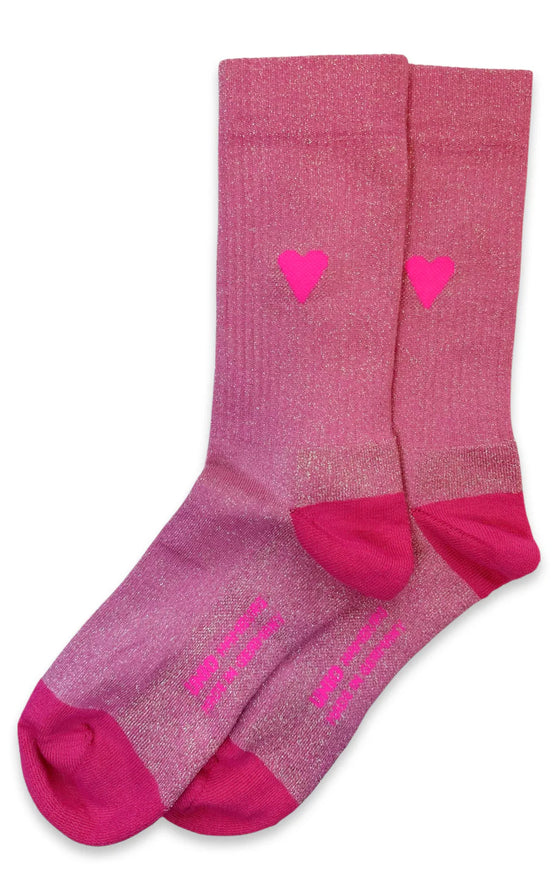 Socken GLITZI HEART - pink