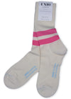 Socken TENNIS - ecru / pink