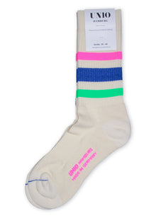  Socken TORONTO - ecru / neon pink / blue / neon green
