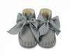 Pina Organza Booties - Grey Nubuck + Grey Cotton