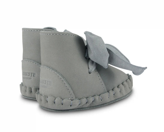 Pina Organza Booties - Grey Nubuck + Grey Cotton