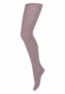  Rib Strumpfhose aus Wolle - Dark Purple Dove