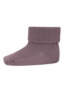  Rib Socken aus Wolle - Dark Purple Dove