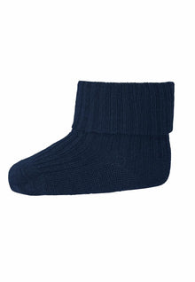  Rib Socken aus Wolle - Navy