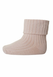  Rib Socken aus Wolle - Rose Dust