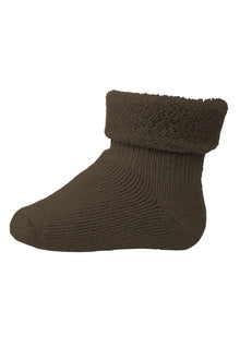  Baby Socken aus Merino Wolle - Brown Melange