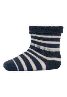  BABY SOCKEN AUS MERINO WOLLE - Dark Denim Melange