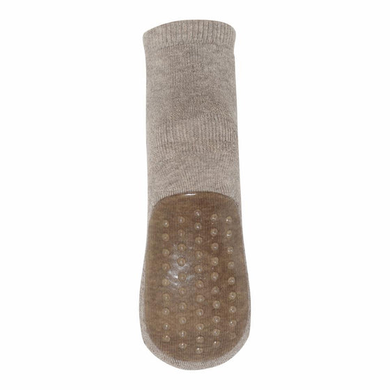 Anti-Rutsch-Socken - Light Brown Melange