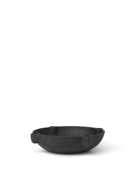 Bowl Candle Holder - Large - Ceramic Dark Grey