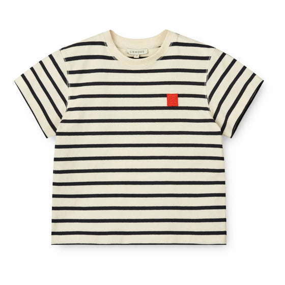 Sixten T-Shirt - Stripes / Classic Navy / Creme de la creme