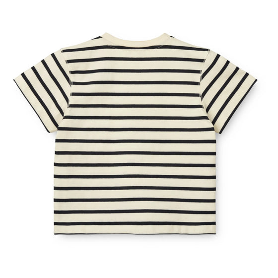 Sixten T-Shirt - Stripes / Classic Navy / Creme de la creme