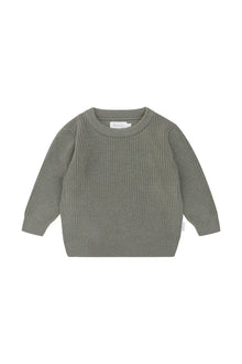  CHUNKY KNIT AUS BIO-BAUMWOLLE - GREEN