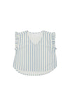 Gestreiftes Leinentop 'blue stripes' - blue stripes