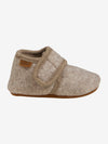 Baby Slipper/Hausschuhe aus Wolle - Sand Melange