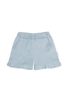 Frottee Shorts mit Rüsche - clear blue