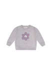 Oversized Sweatshirt "Sparkling Flower" - lavender