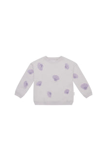  Oversized Sweatshirt mit Muschel Applikationen - lavender