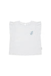 T-Shirt 'octopus' mit Rüschen - white