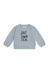 Unisex Oversized Sweatshirt 'salt sand sea' - clear blue