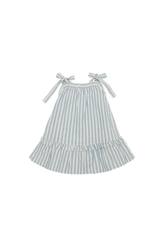 Leinenkleid 'blue stripes' - blue stripes