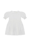 Leinenkleid mit Puffärmeln - white