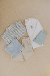 Frottee Shirt 'ocean child' - clear blue