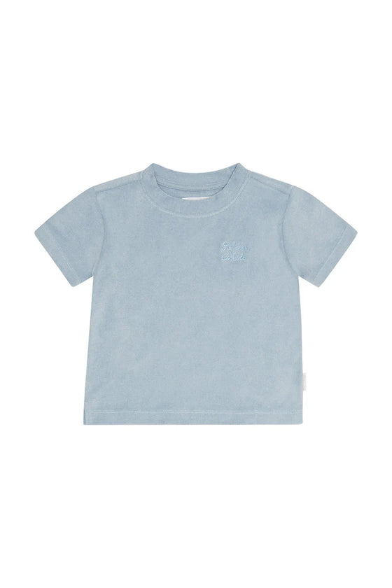 Frottee Shirt 'ocean child' - clear blue
