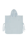 Poncho aus Musselin 'fish' - clear blue