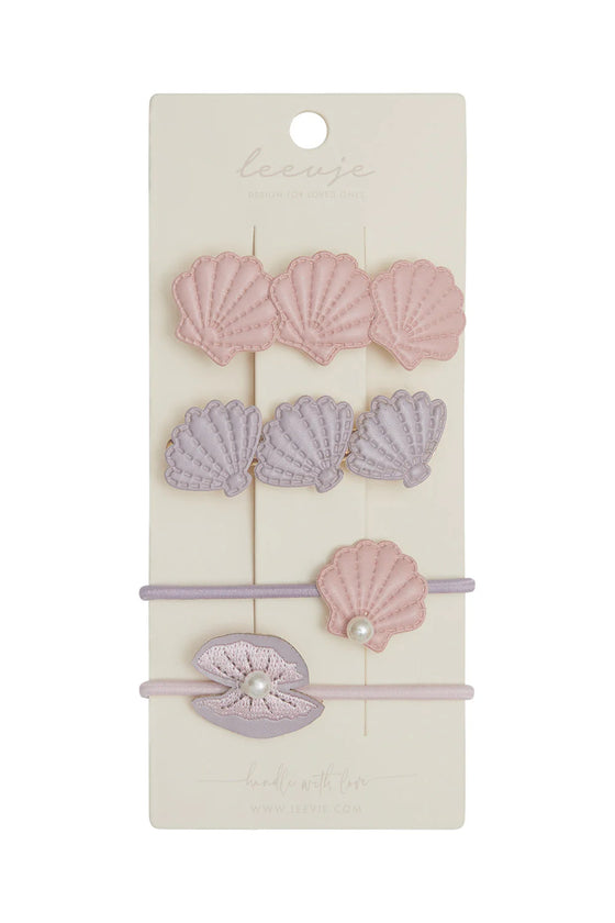 HAARSPANGEN FRENCH HAIRCLIPS - SEASHELL MIX