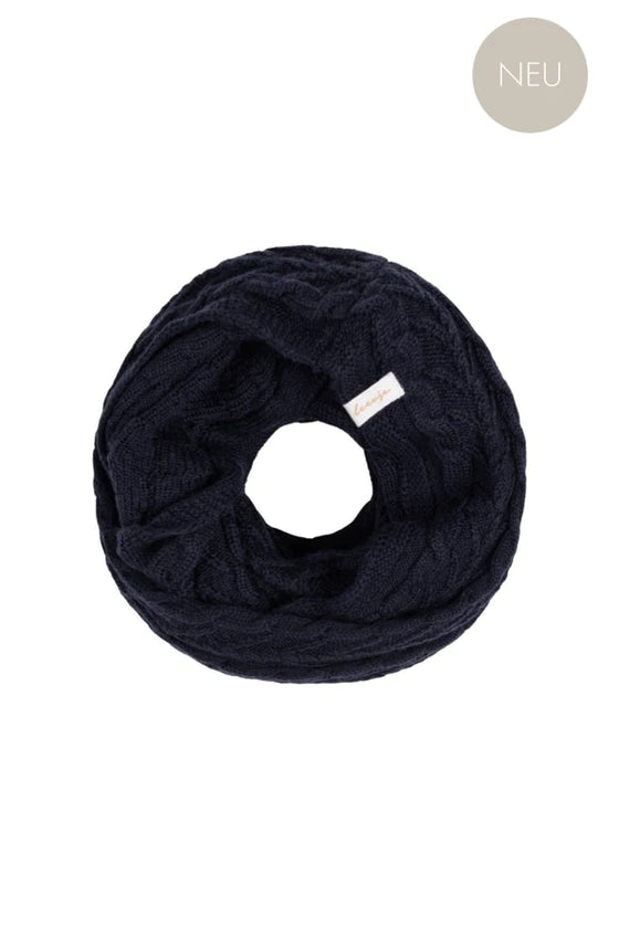 LOOP SCHAL MIT ZOPFMUSTER - Navy