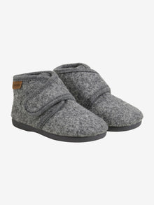  Hausschuhe Wolle - Dark Gray Melange