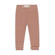  Rib Leggings - Baked Apple Small Stripes