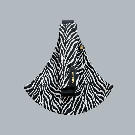 Kindertrage Jaquardstoff Zebra