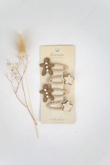  HAARSPANGEN 'GINGERBREAD MEN CLIPS'