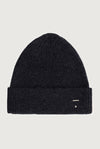 Knitted Beanie - Nearly Black Melange