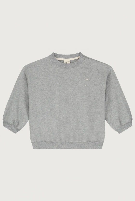 Baby Dropped-Shoulder-Pulli  - Grey Melange