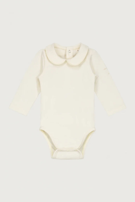 Baby Body mit Kragen GOTS - Cream