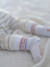 HEY BABY Socken lavender/orange