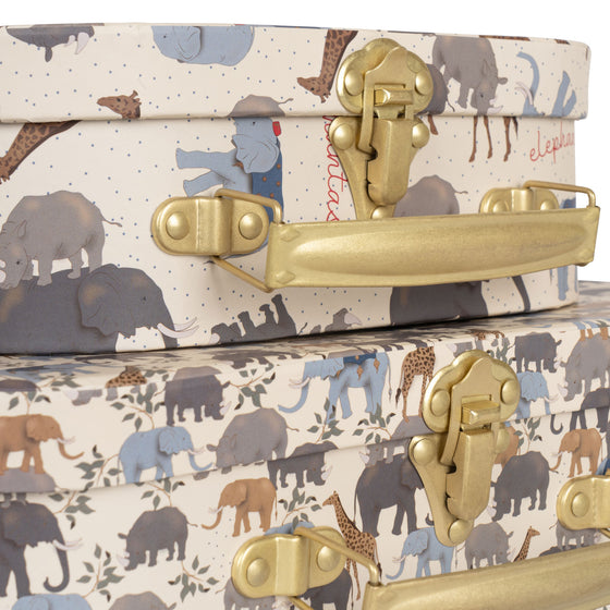 2er-Pack Koffer - Safari/Elephantastic