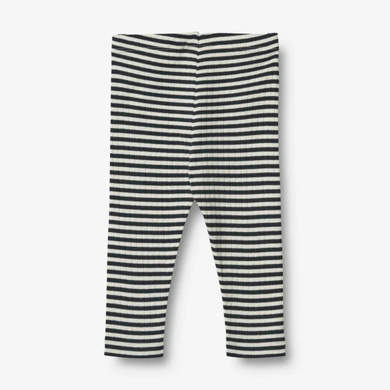 Jersey Leggings Jules - navy rib stripe