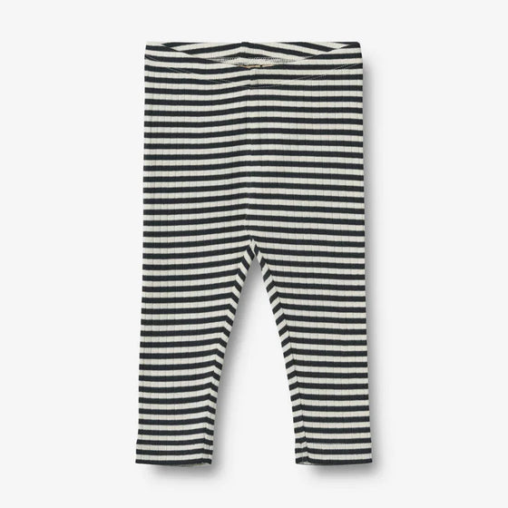 Jersey Leggings Jules - navy rib stripe