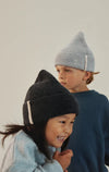 Knitted Beanie - Nearly Black Melange