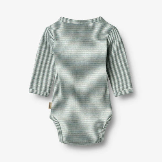 Body Wraparound L/S Pil - stormy sea stripe