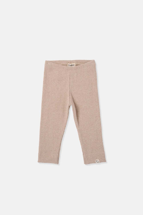 Legging - Soft feel rib -Beige