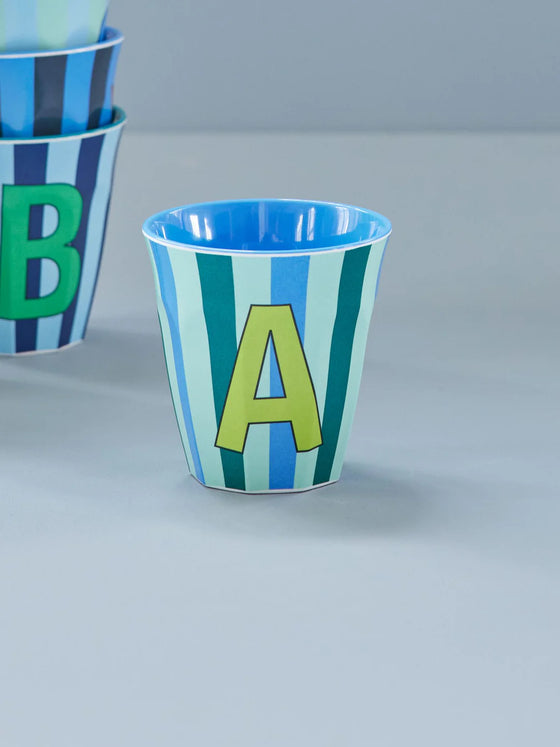 Medium Becher - Blau - A - Stripes