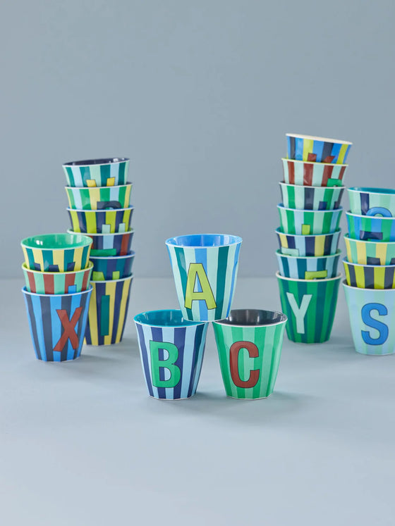 Medium Becher - Blau - B - Stripes