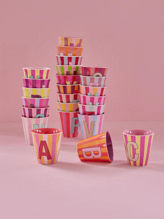 Medium Becher - Pink - U - Stripes