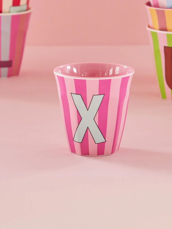 Medium Becher - Pink - X - Stripes