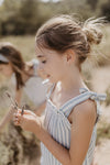 Leinenkleid 'blue stripes' - blue stripes
